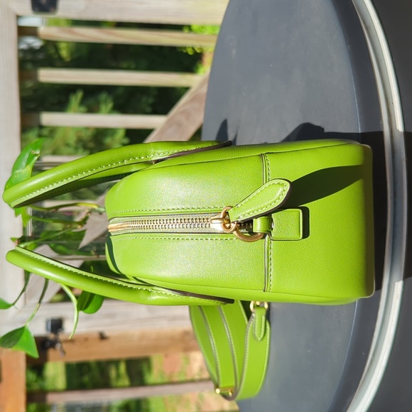Coach Borough Satchel Dark Lime Green HTF! - Picture 4 of 11